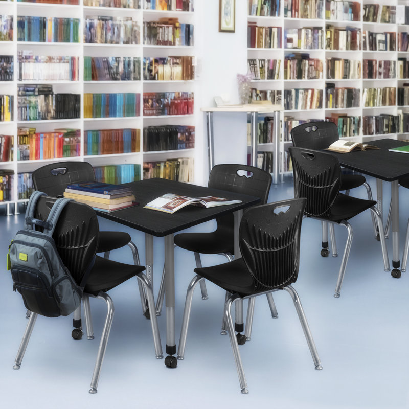 Table de pause Kee Mobile, Cerisier, H 34 po x L 30 po x l 30 po