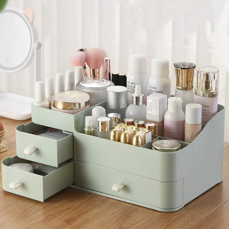 Temeko Storage Makeup Organizer Ebern Designs Finish: White