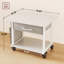 Support d'imprimante à 2 niveaux de qualité industrielle avec rangement, table d'imprimante avec rangement et tiroir, tablette robuste pour petits espaces, organisation de bureau pour le bureau à domicile-1709390327