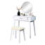 Coiffeuse et tabouret blanc moderne Modern