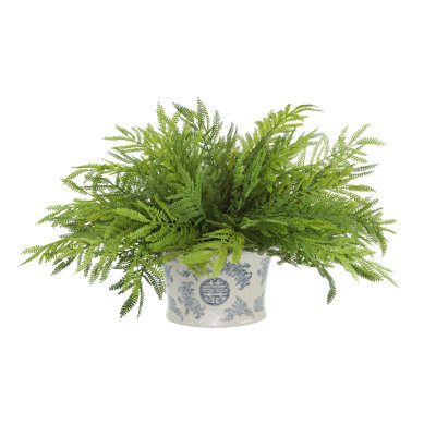 Melra Faux Fern Plant in Ceramic Vase