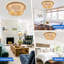 Ventilateur de plafond encastrÃ© Bohemia Wood de 19,6 po avec cage, Ã©clairage et tÃ©lÃ©commande, moteur Ã  courant continu rÃ©versible Ã  6 vitesses pour chambre Ã  coucher