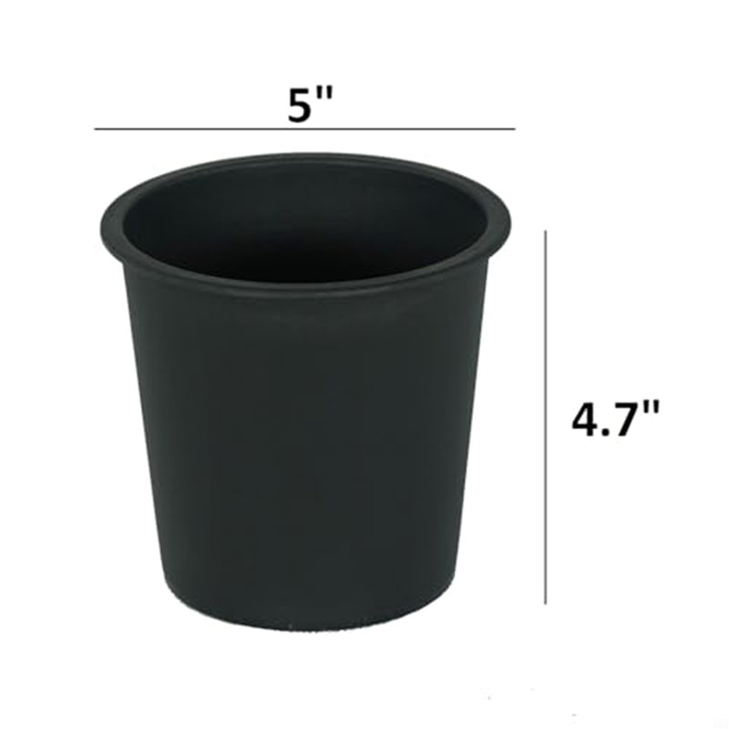7.9" Round Nursery Plant Pot - Garden Plastic Pots With Drainage (5-Pack), H 4,7 po x l 5 po x P 5 po