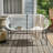 Patio Wicker Sofa With Iron Frame-1979498679