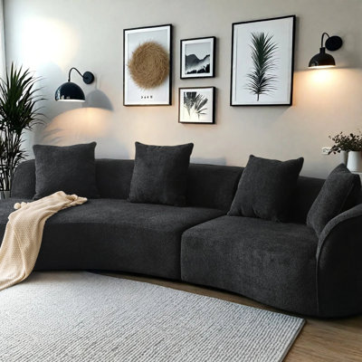 Hession 126" Modern Compression Curved Sectional Sofa