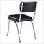 Vintage-Inspired Black And Chrome Upholstered Side Chairs (Set Of 2) With Padded Seats And Open Back Design-1562313464