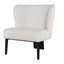  Fauteuil à oreilles rembourré gris avec structure noire