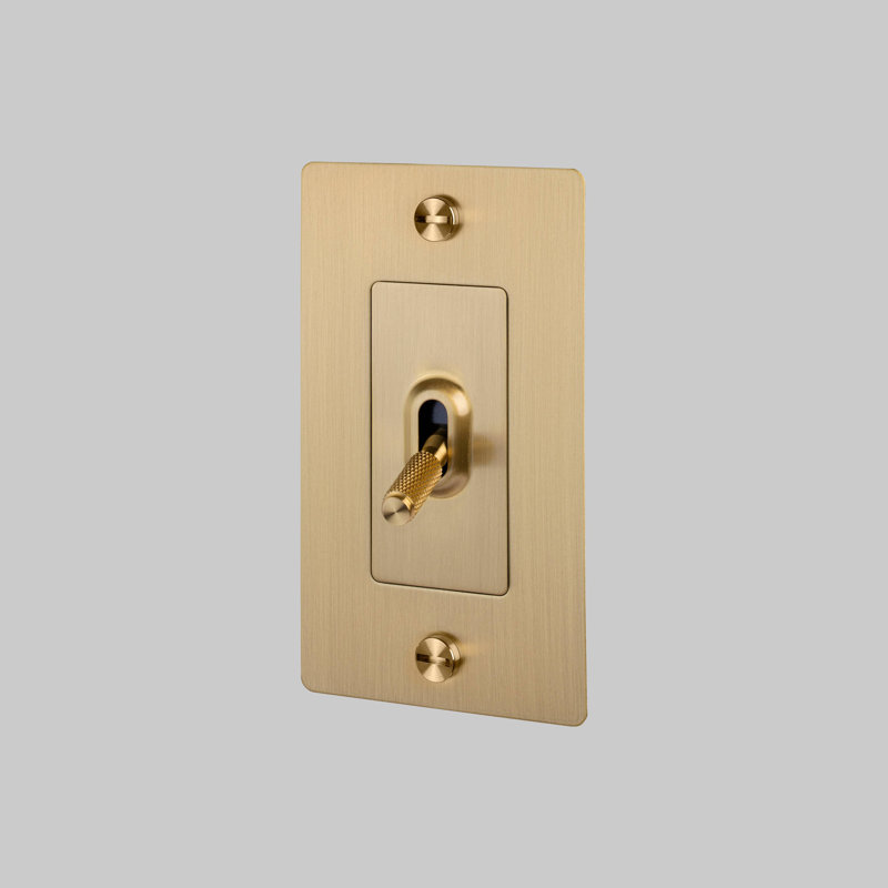 1G Toggle Switch / Non-Logo, Brass