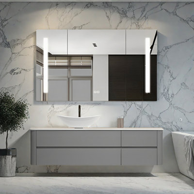 Armoire de salle de bain simple et moderne