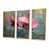 Toile avec cadre flottant or