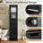 Tall Bathroom Storage Cabinet, Narrow Slim Linen Tower, Freestanding Floor Cabinet-1761377221