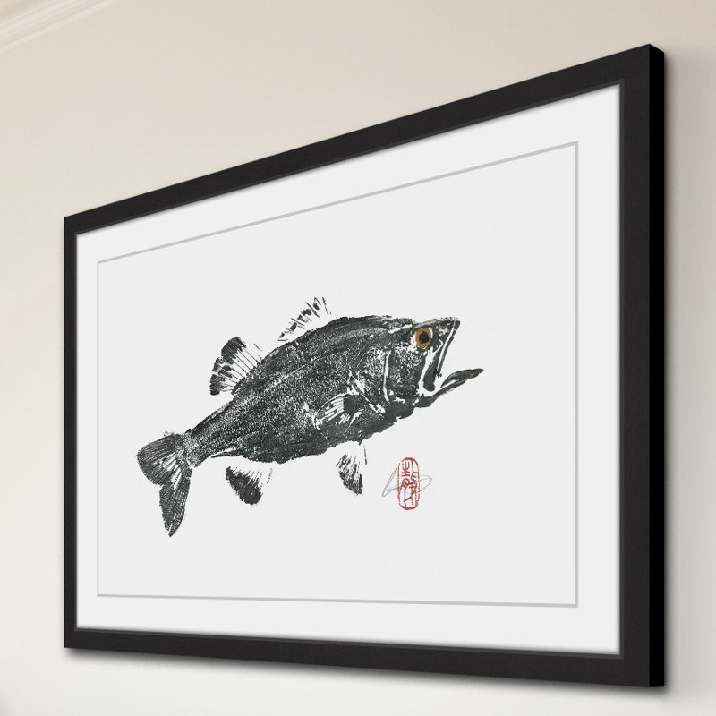 " Large Mouth Bass " by Andrew Clay, 30" H x 45" W x 1.5" D