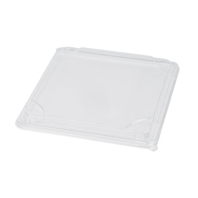 Restaurantware-LIDS ONLY: 8.2 x 8.2 x 0.8 Inch Clear Lids For Bento Boxes, 50 Disposable Container Lids - Bento Boxes Sold Separately, Tight Seal, Clear Plastic Lids, Ideal For Take Out