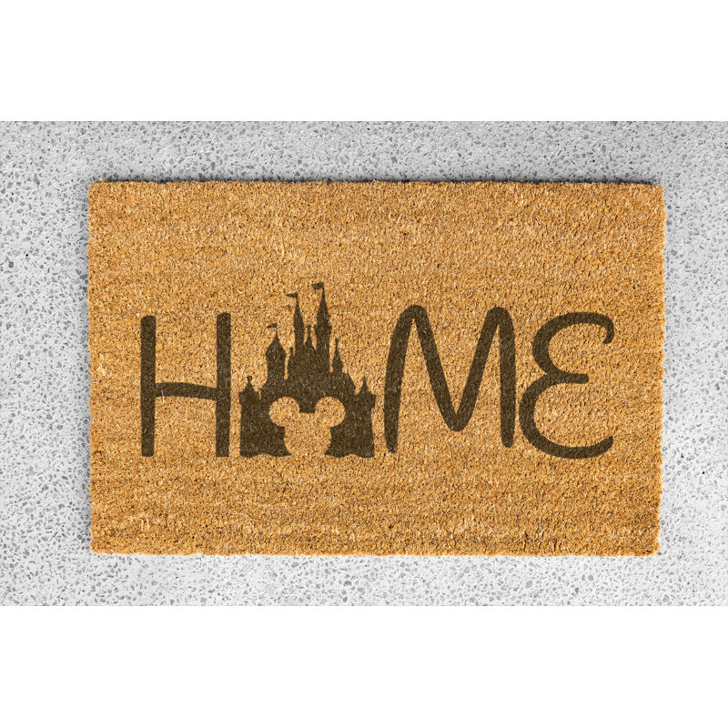 Home Disney Castle Inspired Coir Doormat 