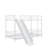 Twin Over Twin Size Metal Bunk Bed With Slide-1133128947