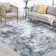 Tapis bleu / gris / blanc