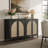 Boho - Rattan Sideboard With Adjustable Shelves-241852835