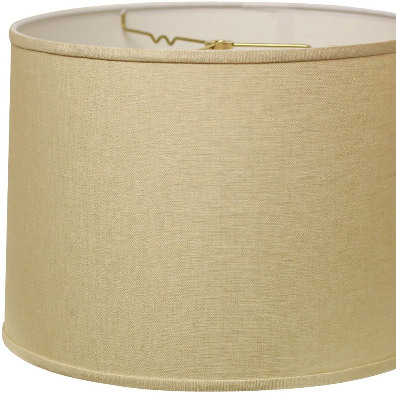 Abat-jour tambour en lin beige, H 10 po x l 13 po x P 13 po