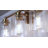 Inlight  Gold Bathroom Vanity Light, Clear Ribbed Glass Shade, Bulb Not Included-218982471