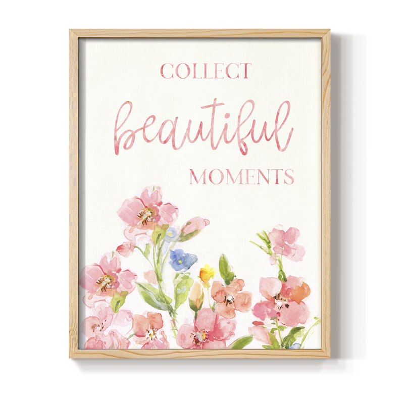 Beautiful Moments Framed Print - Solid Wood, Natural, 11" H x 9" W