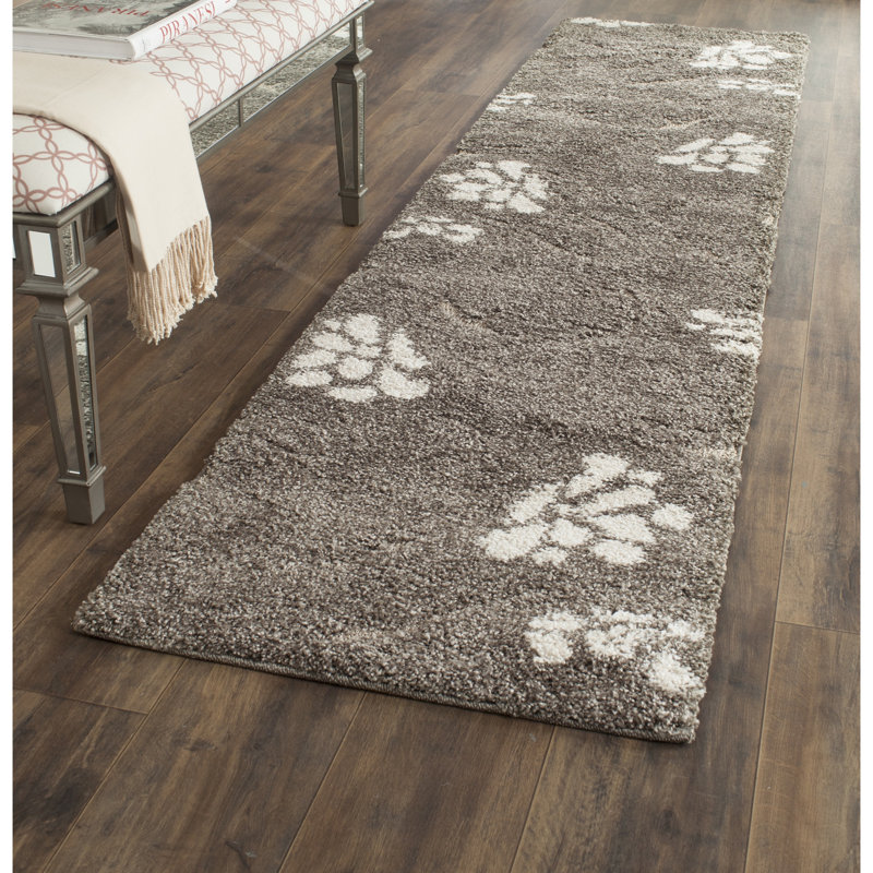 Caniesha Shag Performance Floral Rug, Runner 2'3" x 10'