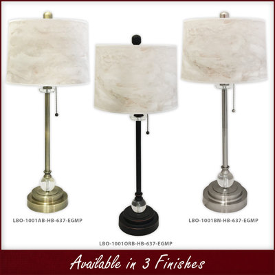 Lampe de table 28" marbré texture hardback Deason