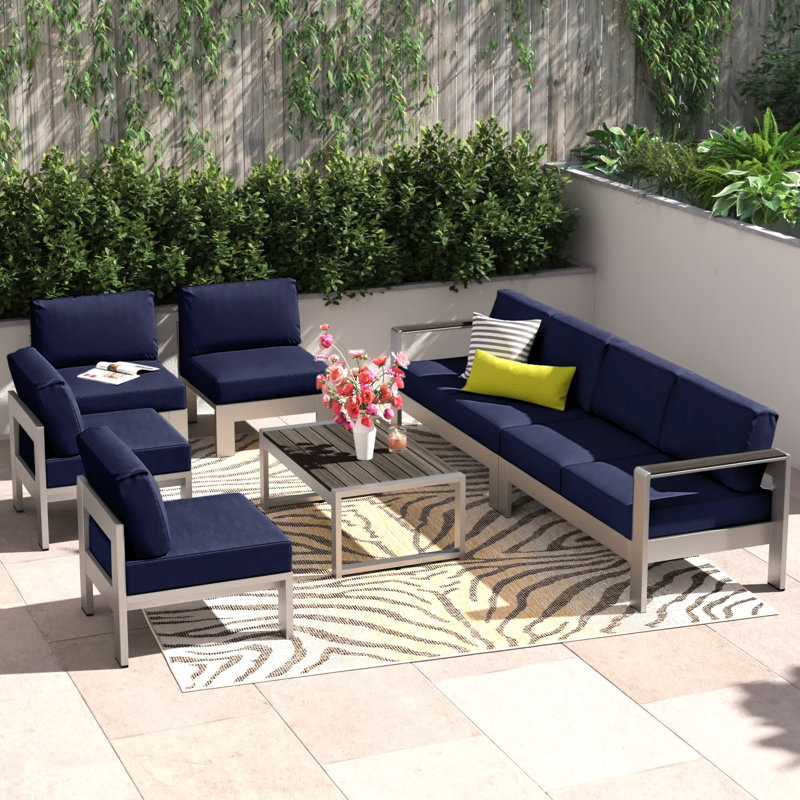 Ensemble de canapé modulaire d'extérieur 7 pièces Shore, Marine