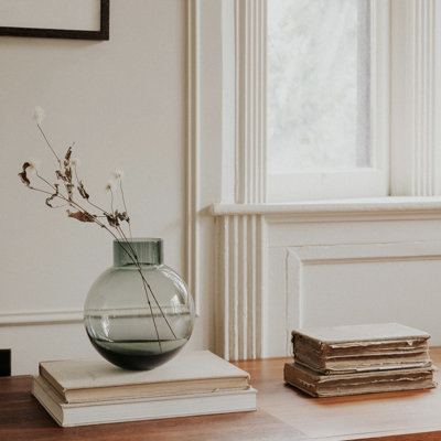 Vase boule en verre - vert