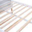 Grand lit plateforme avec rangement et tablettes gigognes TG, blanc