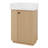 21.6" Bathroom Vanity With Ceramic Sink, Free-Standing Single Storage Cabinet With One Right Door And Side 2 Open Shelves