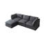 Canapé modulaire en L avec repose-pieds convertible Kellan-113300186