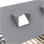 Structure de lit double en bois pleine grandeur, gris-356961481-356961462