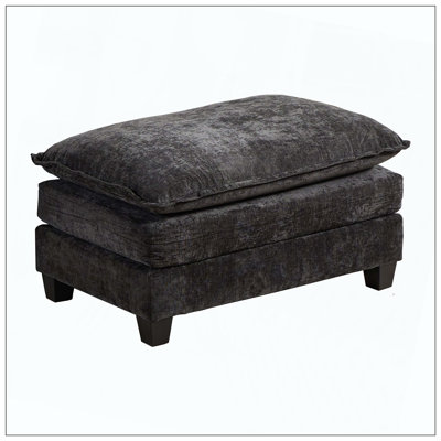 Cloud Sofa Ottoman With Double Layer Upholstered Seat Cushion For Living Room