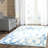 Amekia Hand Tufted Wool/Cotton Geometric Rug in Blue/Ivory-512311933