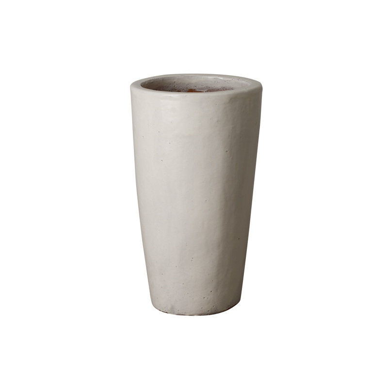 Handmade Ceramic Planter, White, 22.5" H x 13" W x 13" D