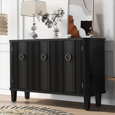 Simple and Atmospheric Solid Wood Veneer Fraxinus Mandschuric Cabinet