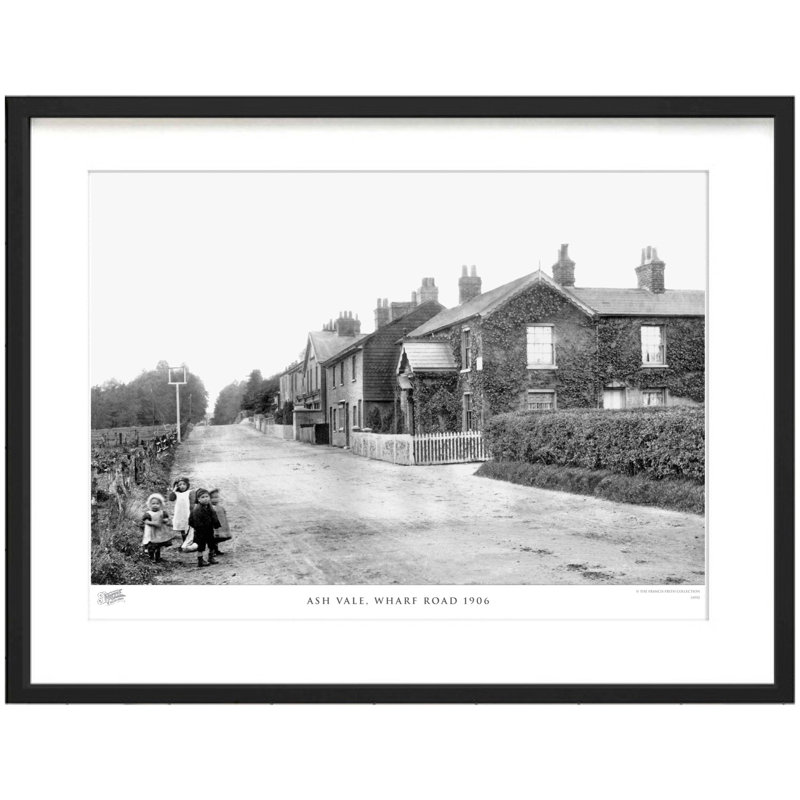 Ash Vale, Wharf Road 1906 1 Piece Single Picture Frame Wall Art, 45cm H x 60cm W x 2.3cm D