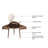 24.41"Simple brown mini dressing table with makeup mirror