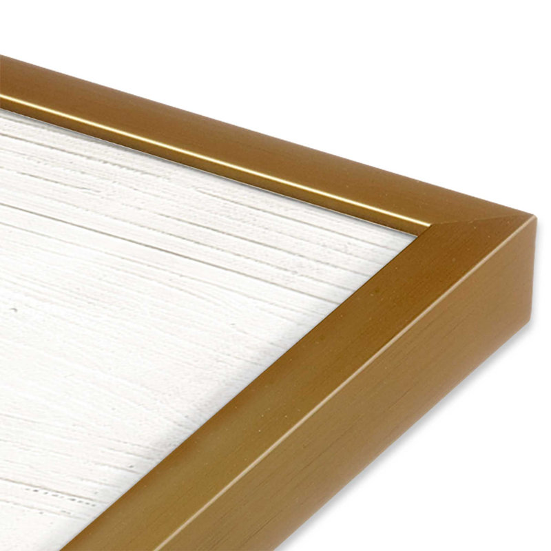 Couronne roulée 20 po I I Print, H 13,75 po x l 13,75 po x P 1,25 po, Cadre simple en or poli