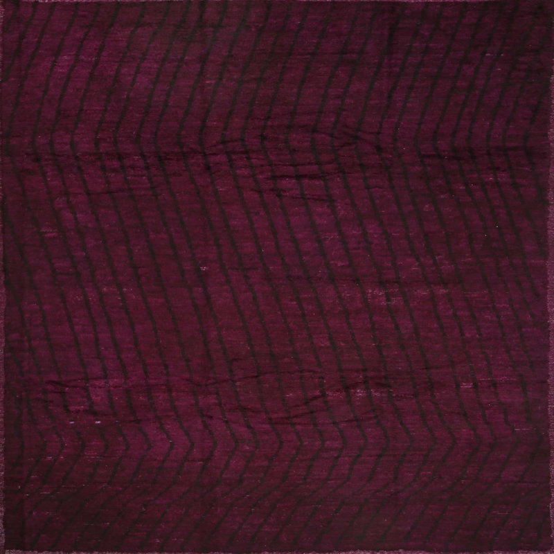 Tapis contemporain mauve, Carré 5 pi