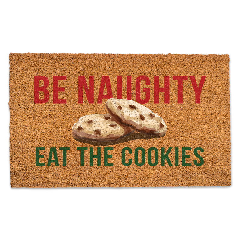 Tapis de porte d'extérieur 30 po x 18 po Fation Be Naughty Eat the Cookies