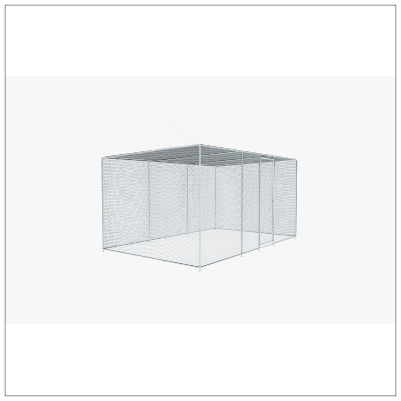 Poulailler vert durable avec verrou automatique et protection UV pour la cour, H 74,8 po x l 98,4 po x P 157,4 po