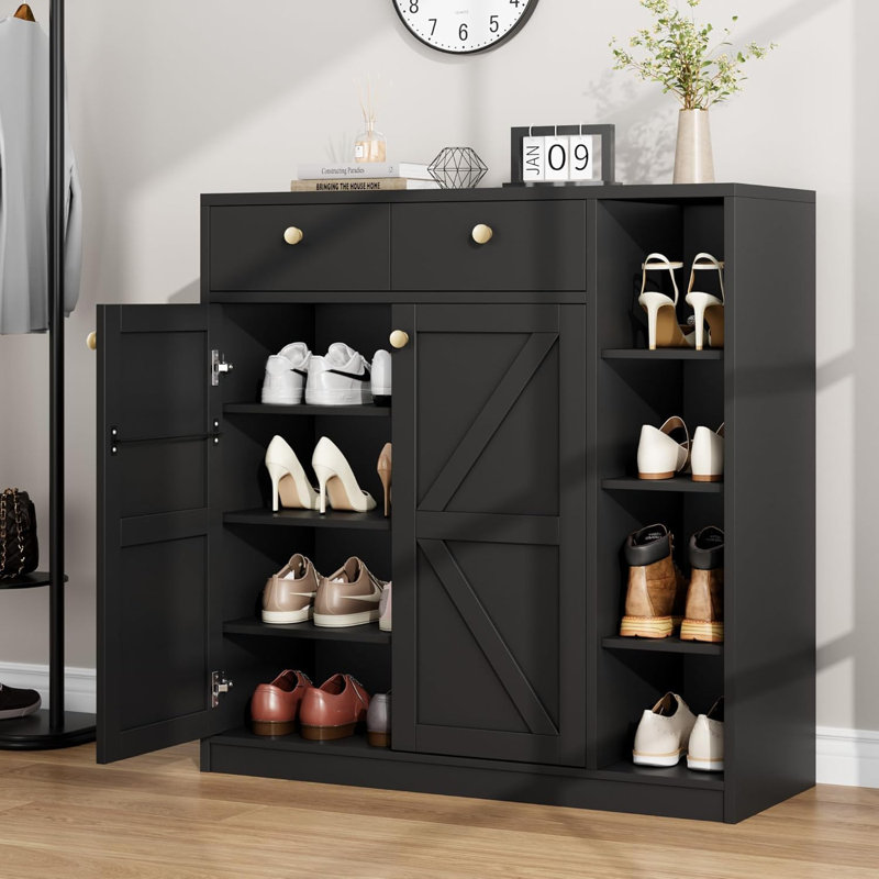 Shoe Storage Cabinet, Black