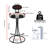 Modern Upholstered S-Shaped Round Seat Barstools(2PCS Sets)-645088293