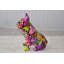 Statue de résine de graffiti mauve peinte par bouledogue français Fawzieh, taille: 8 po x 5 po x H 10 po