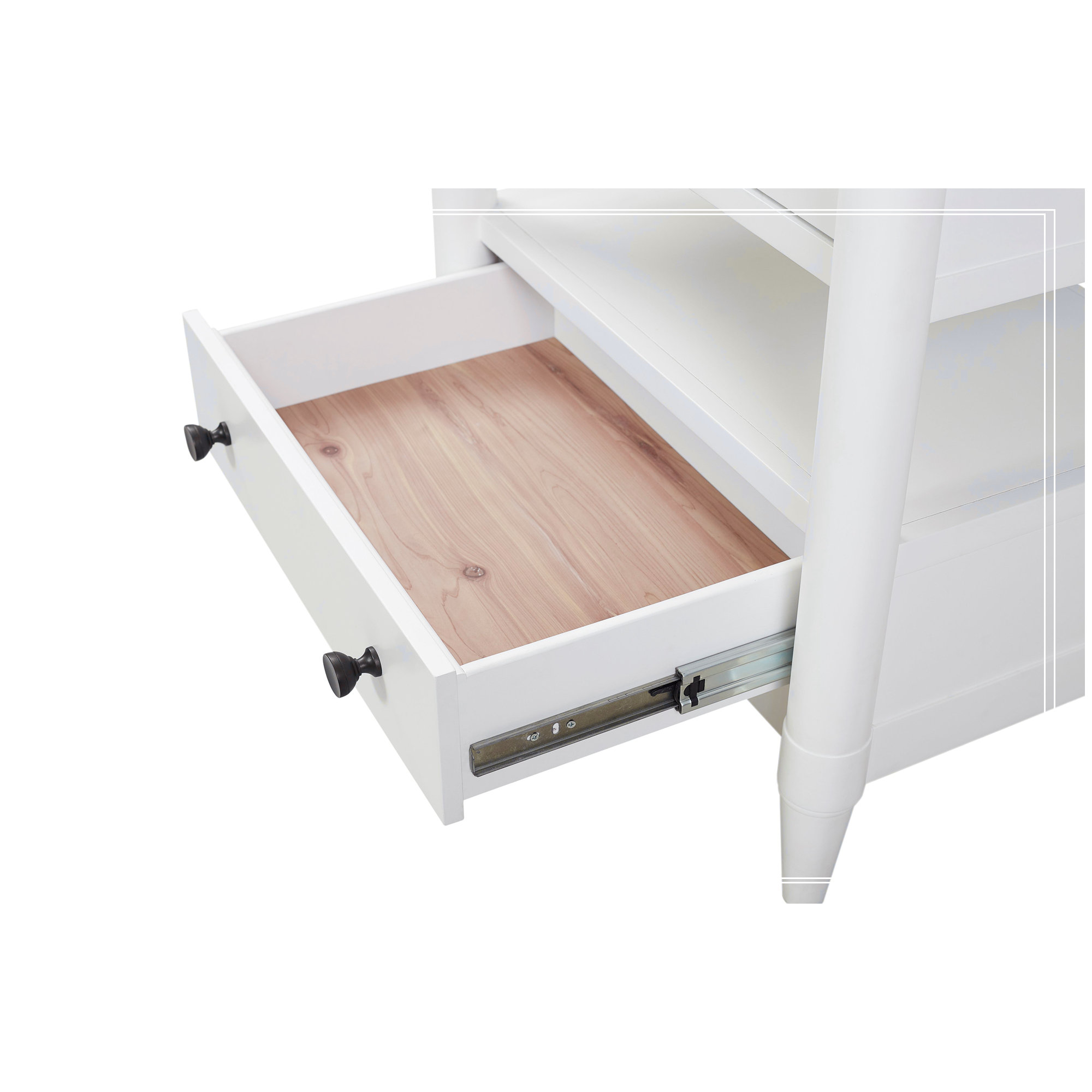 Dana Heights 2-Drawer Nightstand, White