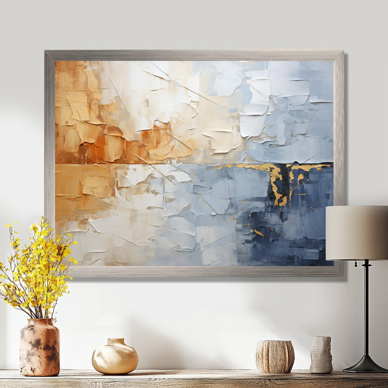 «Clouds Landscape Canopy Collage II», art mural nuages, H 34 po x l 44 po x P 1,5 po, Cadre flottant noir