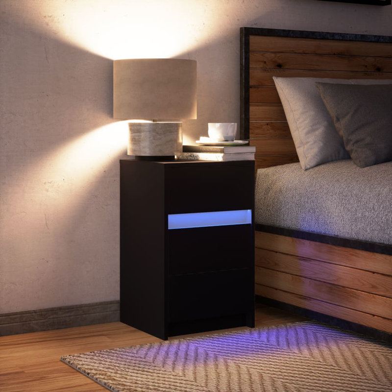 38cm W Manufactured Wood Bedside Table