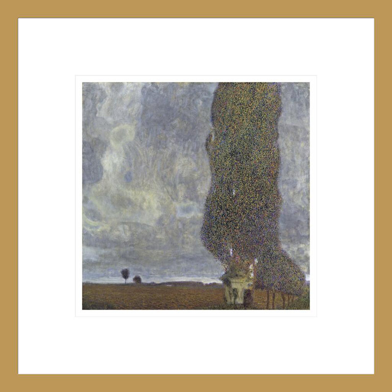 A A Gathering Storm (The Grand Aspen II) par Gustav Klimt, impression giclée encadrée, H 13,75 po x l 13,75 po