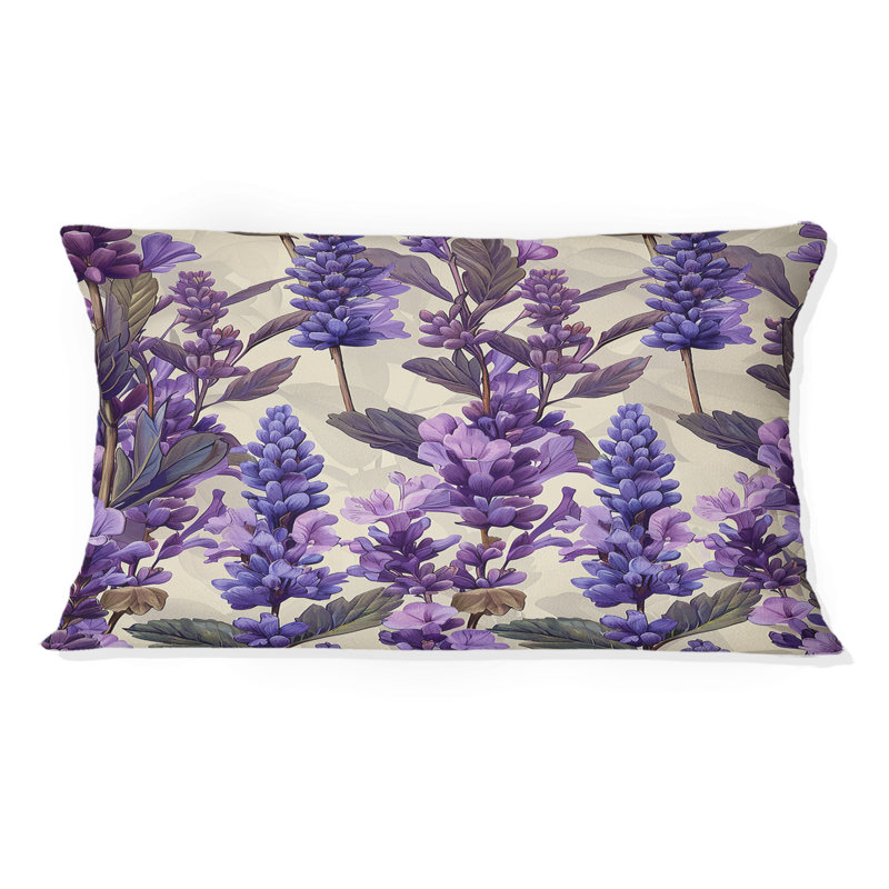 Lavande Fields II - Coussin lombaire moderne